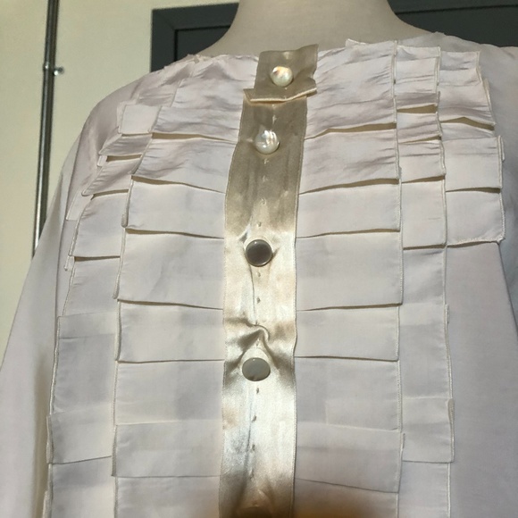 Marc by Marc Jacobs White Long Sleeve Silk Top